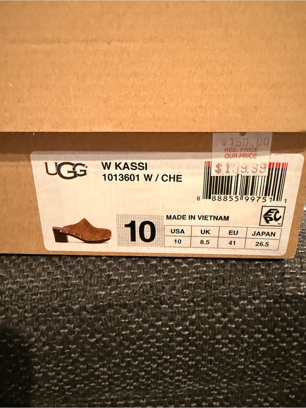 UGG Kassi Chestnut Leather Clog